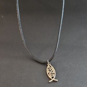 Silver Fish Pendant Necklace